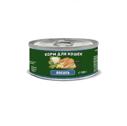 Solid Natura Holistic Лосось влажный корм для кошек жестяная банка 0,1 кг (24 шт в уп)