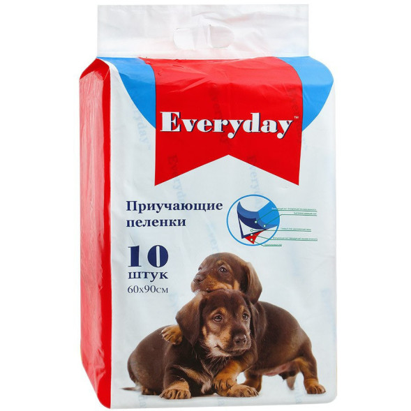 Everyday впитывающие пеленки для животных гелевые, 60х90 см - 10 шт