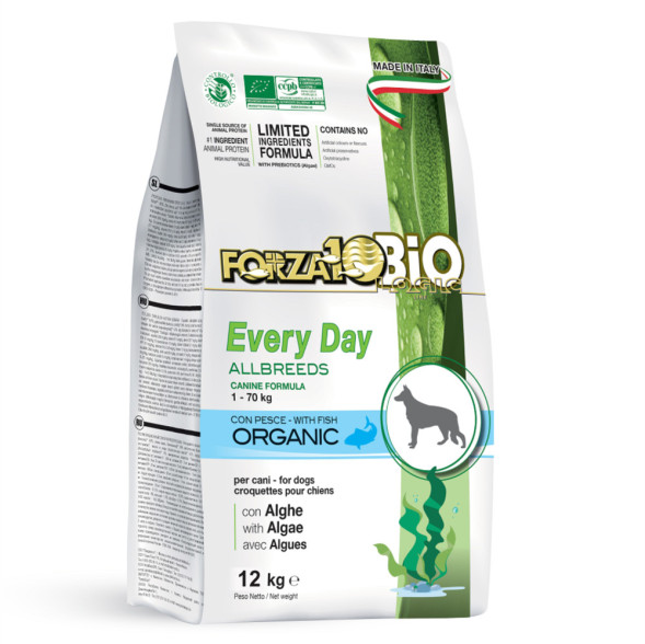 Forza10 Every Day Bio pesce alghe all breed сухой корм для взрослых собак всех пород с рыбой, маисом и водорослями - 12 кг