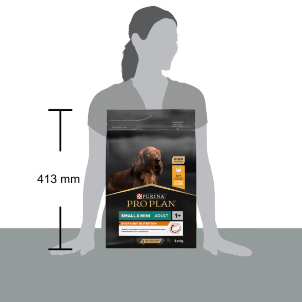 Pro Plan Opti Balance Small Mini сухой корм для взрослых собак мелких и карликовых пород с курицей - 3 кг