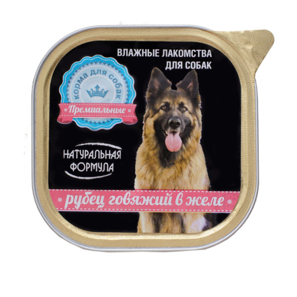 Натуральная формула влажный корм для собак рубец говяжий в желе, в ламистерах - 300 г х 10 шт