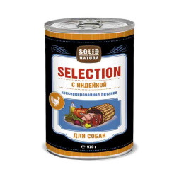 Solid Natura Selection Индейка влажный корм для собак в жестяной банке 970 г х 6 шт