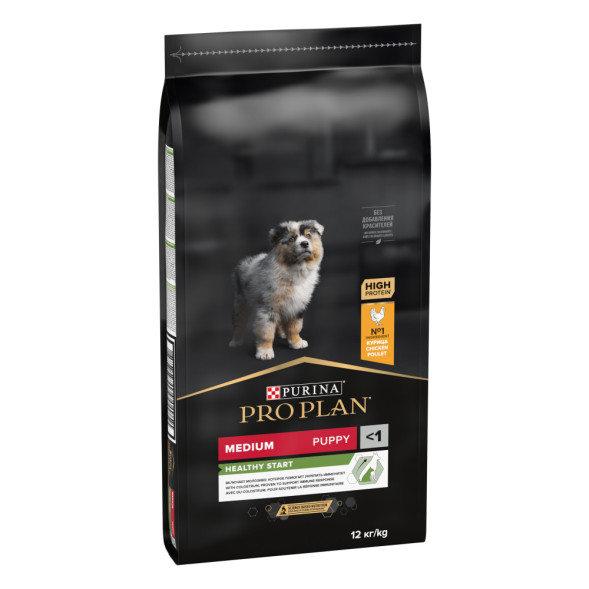 Purina Pro Plan Medium Puppy сухой корм для щенков средних пород с курицей - 12 кг