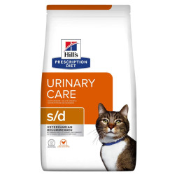Hills Prescription Diet s/d Urinary Care сухой диетический корм для кошек при профилактике уролитиаза, мочекаменной болезни (мкб - струвиты), с курицей - 3 кг