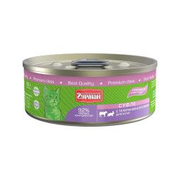 Четвероногий Гурман суфле для котят с телятиной и кроликом - 100 г (24 шт)