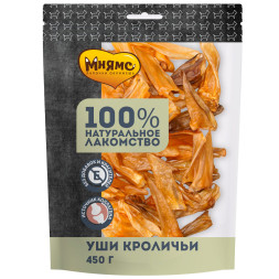 Мнямс лакомство для собак уши кроличьи - 450 г