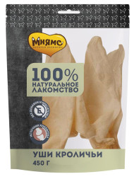 Мнямс лакомство для собак уши кроличьи - 450 г