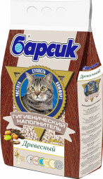 Барсик наполнитель впитывающий древесный из твёрдых пород древесины - 4,54 л