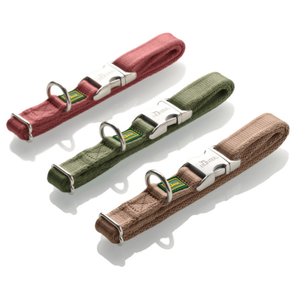 Hunter ALU-Strong Inari M ошейник для собак, 40-55 см, нейлон, с металлической застежкой, пепельная роза