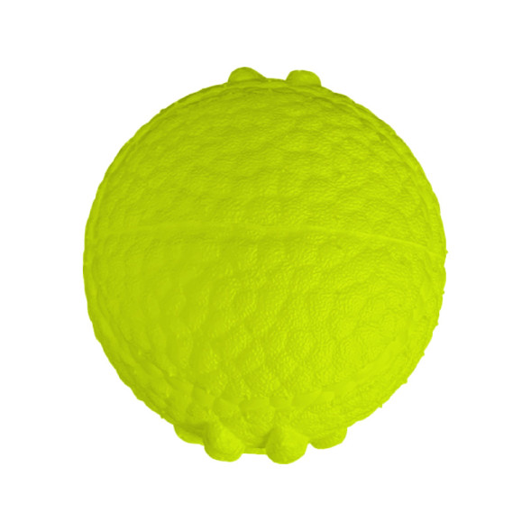 Mr.Kranch игрушка для собак Мяч с лапкой, неоново-желтый, 8 см