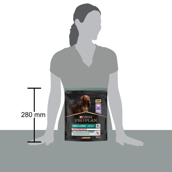 Purina Pro Plan Optidigest Grain Free сухой беззерновой корм для взрослых собак мелких пород с чувствительным пищеварением с индейкой - 700 г