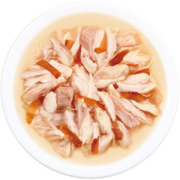 Inaba Ciao Toromi консервы для взрослых кошек с куриным филе, тунцом магуро и кацуобуси, в бульоне - 80 г х 24 шт