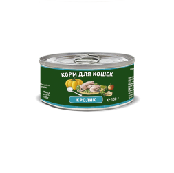 Solid Natura Holistic Кролик влажный корм для кошек жестяная банка 0,1 кг (24 шт в уп)