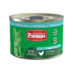Четвероногий Гурман паштет для кошек с курицей - 190 г (12 шт)