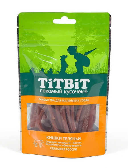 TiTBiT лакомство для мелких собак кишки телячьи - 50 г