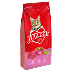 Дарлинг сухой корм для взрослых кошек с мясом и овощами - 15 кг