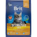 Brit Premium Cat Sterilised сухой корм для взрослых стерилизованных кошек c уткой и курицей - 400 г