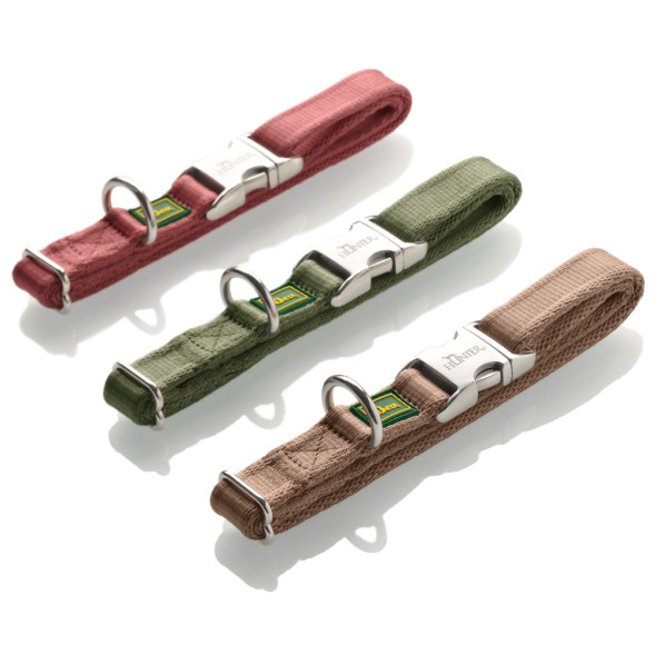 Hunter ALU-Strong Inari S ошейник для собак, 30-45 см, нейлон, с металлической застежкой, оливковый