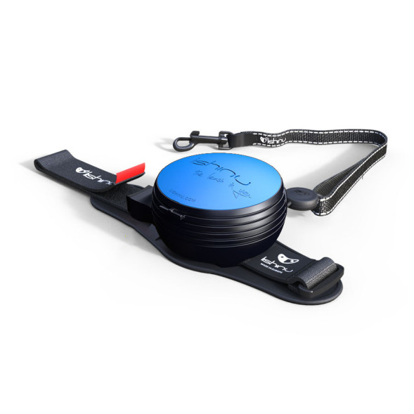 Рулетка-поводок Lishinu Original для собак голубая размер M