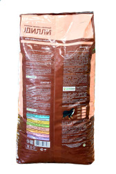 Дилли сухой корм для взрослых собак говяжья печень с овсянкой - 16 кг