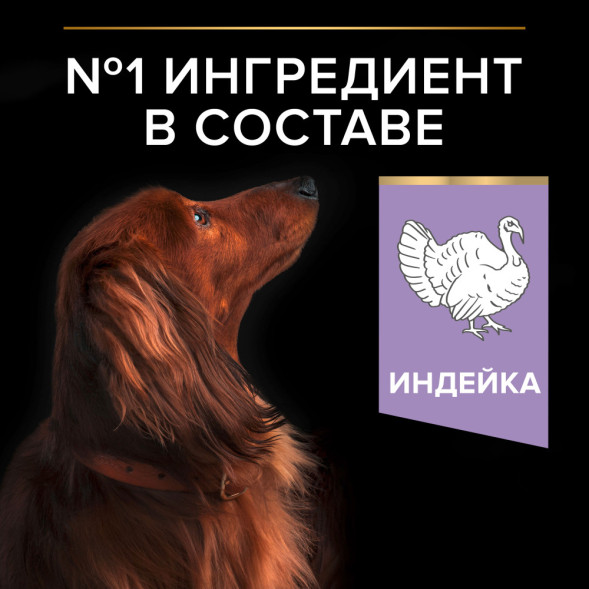Purina Pro Plan Optidigest Grain Free сухой беззерновой корм для взрослых собак мелких пород с чувствительным пищеварением с индейкой - 2,5 кг