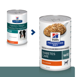 Hills Prescription Diet w/d влажный диетический корм для взрослых собак для контроля веса и при диабете, в консервах - 370 г x 6 шт