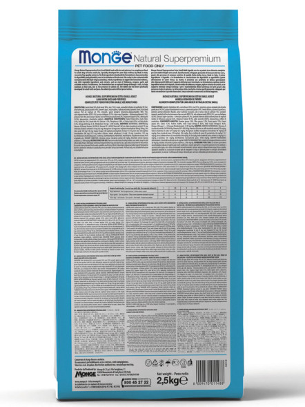 Monge Dog Speciality Light сухой корм для взрослых собак всех пород при избыточном весе с лососем и рисом 2,5 кг