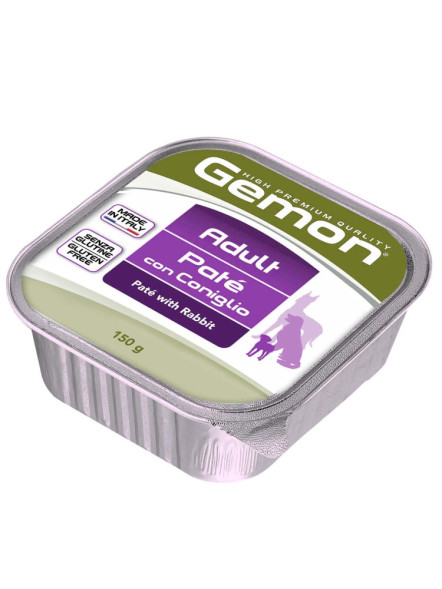 Gemon Dog влажный корм для взрослых собак с кроликом в ламистере - 150 г х 24 шт