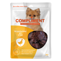 Compliment лакомство для собак мини-пород Медальоны из утки - 20 г