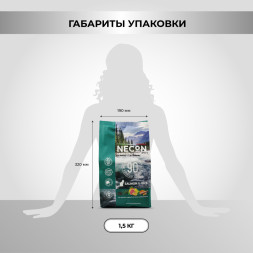 Necon Natural Wellness Salmon &amp;amp; Rice сухой корм для взрослых кошек с лососем и рисом - 1,5 кг