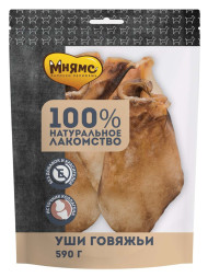 Мнямс лакомство для собак уши говяжьи - 590 г