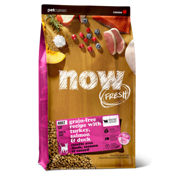 Now Fresh Fresh Grain Free Adult Cat Recipe 31/18 сухой корм для взрослых кошек, с индейкой и уткой - 1,36 кг