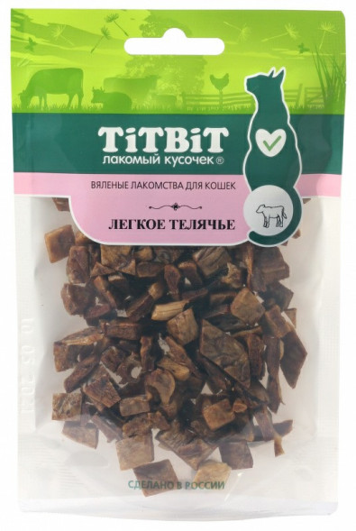 TiTBiT лакомство для кошек Легкое телячье вяленое - 20 г