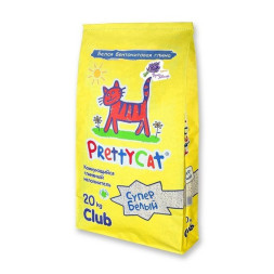 Наполнитель PrettyCat Cупер белый комкующийся для кошачьих туалетов с ароматом лаванды - 20 кг
