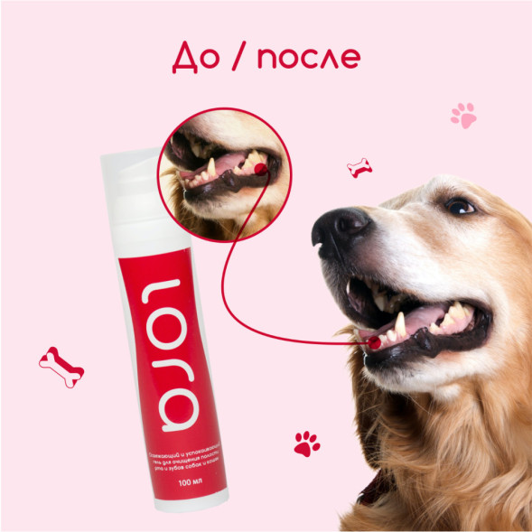 Lora гель для очищения полости рта для собак и кошек, освежающий и успокаивающий - 100 мл