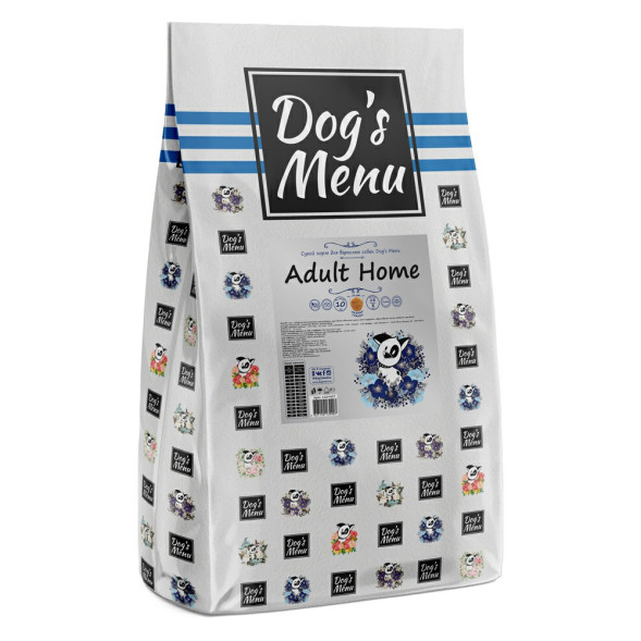Dog`s Menu Adult HOME 18/8 сухой корм для взрослых домашних собак - 10 кг