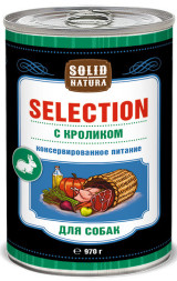 Solid Natura Selection Кролик влажный корм для собак жестяная банка 0,97 кг (6 шт в уп)