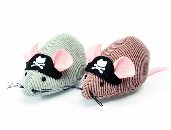 Camon игрушка для кошек Мышь-пират, размер 10 см