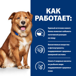 Hills Prescription Diet Derm Complete сухой диетический корм для взрослых собак при аллергии для поддержания здоровья кожи - 1,5 кг