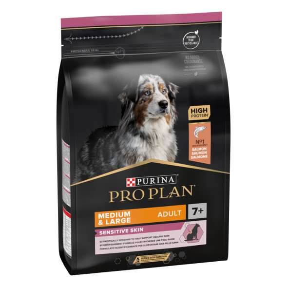 Purina Pro Plan Medium &amp;amp; Large Adult 7+ cухой корм для взрослых собак средних и крупных пород старше 7 лет с лососем и рисом - 3 кг