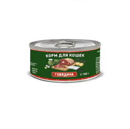 Solid Natura Holistic Говядина влажный корм для кошек жестяная банка 0,1 кг (24 шт в уп)