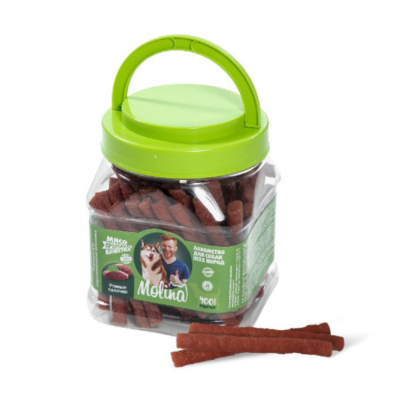 Molina лакомство для собак Утиные палочки - 400 г
