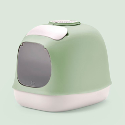 United Pets Minu био-туалет в комплекте с совочком, пакетами для уборки и угольным фильтром, 40х40х50 см, зеленый/белый