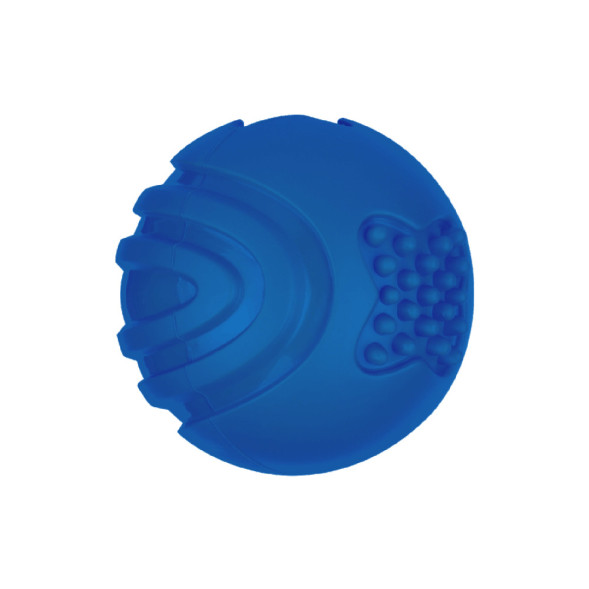 Mr.Kranch игрушка для собак Мяч с ароматом курицы, синий, 6,5 см