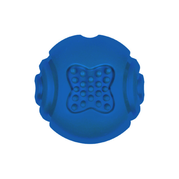 Mr.Kranch игрушка для собак Мяч с ароматом курицы, синий, 6,5 см