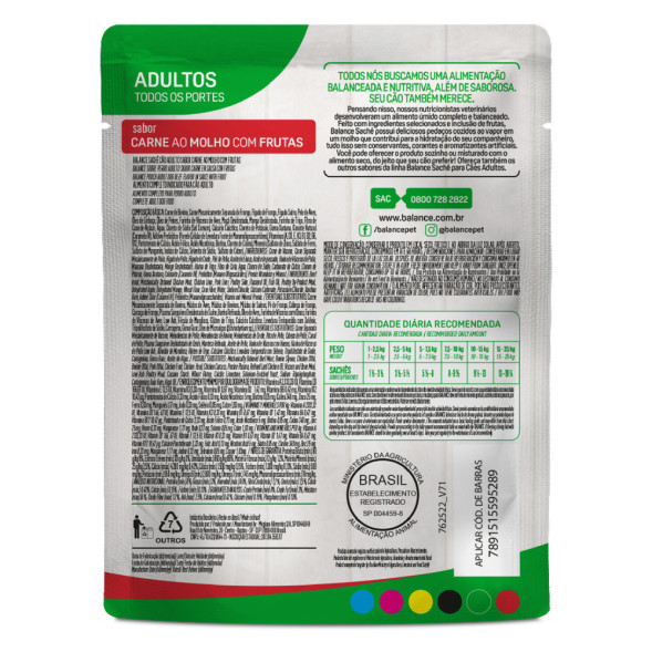 Balance Dog паучи для взрослых собак с говядиной в соусе, с манго и яблоком - 85 г x 18 шт
