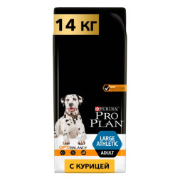 Сухой корм PRO PLAN® для взрослых собак крупных пород с атлетическим телосложением, с высоким содержанием курицы 14 кг