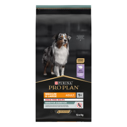 Purina Pro Plan Optidigest Grain Free сухой беззерновой корм для взрослых собак средних и крупных пород с чувствительным пищеварением с индейкой - 12 кг