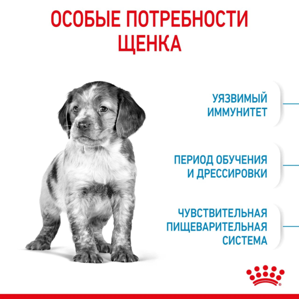 Royal Canin Medium Puppy сухой корм для щенков средних пород с птицей - 3 кг