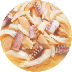 Inaba Ciao Toromi консервы для взрослых кошек с куриным филе, тунцом магуро и кальмаром, в бульоне - 80 г х 24 шт